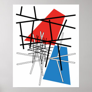 Schnittpunkt von Linien und Ebenen - Abstrakte Kun Poster