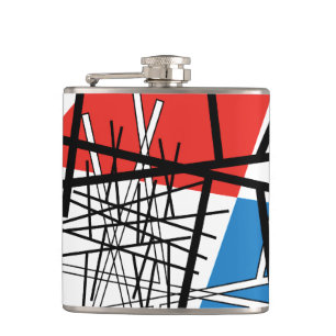 Schnittpunkt von Linien und Flugzeug - Abstrakte K Flachmann