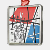 Schnittpunkt von Linien und Flugzeug - Abstrakte K Ornament Aus Metall (Links)