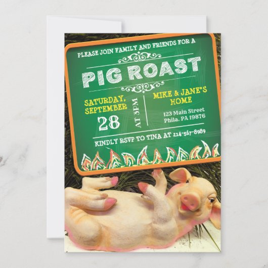 SCHNITTSCHERE ROAST-Party Einladung (Vorderseite)