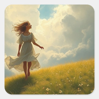 SCHNITTSTECKER QUADRATISCHER AUFKLEBER