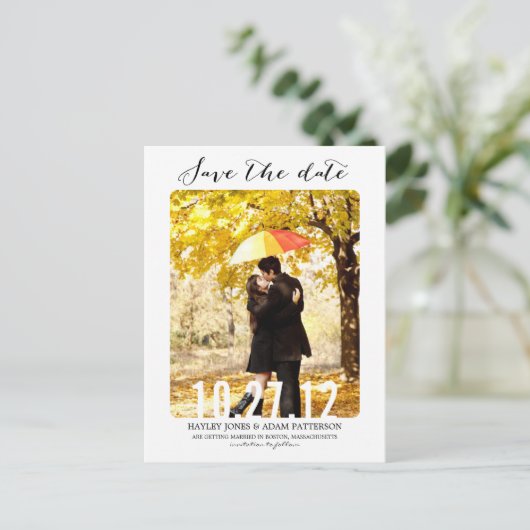 SCHNITTSTELLE Save the Date Postkarte (Stehend Vorderseite)