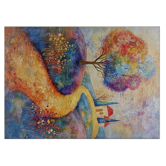 SCHNITTSTELLE - Weiße Landschaft Schneidebrett (Vorderseite)