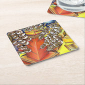 Schnittstelle zwischen Raumfahrt und Handel Rechteckiger Pappuntersetzer (angewinkelt)