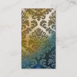 Schnittvelours, SATIN-ABSTRACT in GOLD und BLAU Visitenkarte