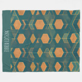 Schnittwürfel blaues monochromatisches Muster Fleecedecke (Vorderseite (Horizontal))