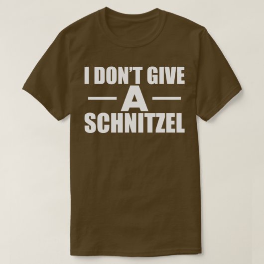 Schnitzel ich gebe kein Schnitzel b T-Shirt (Design vorne)
