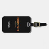 Schnitzel jeden Tag Funny Cutlet Escalope Design Gepäckanhänger (Vorderseite horizontal)