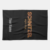 Schnitzel jeden Tag Funny Cutlet Escalope Design Geschirrtuch (Horizontal)