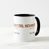 Schnitzel jeden Tag Funny Cutlet Escalope Design Tasse (VorderseiteRechts)