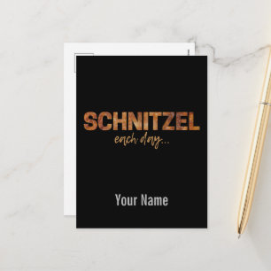 Schnitzel jeden Tag Lustiger Schnitzel- und Esakal Feiertagspostkarte