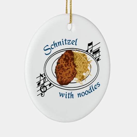 Schnitzel mit Noodles Keramikornament (Rechts)