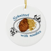 Schnitzel mit Noodles Keramikornament (Vorne)