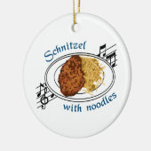 Schnitzel mit Noodles Keramikornament (Links)