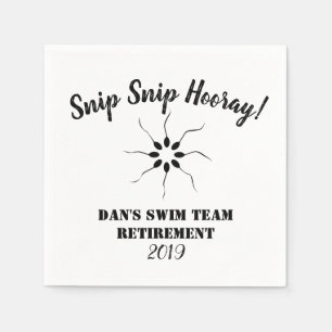 Schnitzel-Schnitzel-Hooray Schwimmteam-Ruhestand Serviette