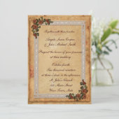 Schnitzel, Spitzen und Blume Einladung (Stehend Vorderseite)