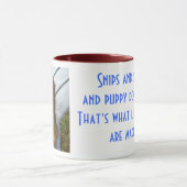 Schnitzel und Schnecke- und WelpenhundeSchwänze Tasse (Zentrum)