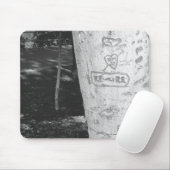Schnitzen auf Birkenbaumstamm B&W Mousepad (Mit Mouse)