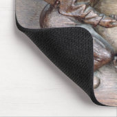 Schnitzen, einen Mann darstellend, der Mousepad (Ecke)