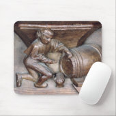 Schnitzen, einen Mann darstellend, der Mousepad (Mit Mouse)