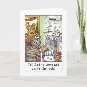 Schnitzen Sie das Rotkehlchen! Feiertagskarte