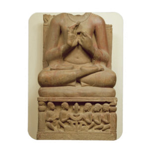 Schnitzen von Buddha in der Haltung des Predigens Magnet