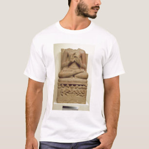 Schnitzen von Buddha in der Haltung des Predigens T-Shirt