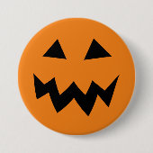 Schnitzende Hauptknöpfe großen Halloween-Kürbises Button (Vorderseite)