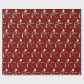 Schnitzender Stockmann Geschenkpapier (Flach)