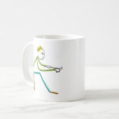 Schnitzender Stockmann Kaffeetasse (Vorderseite Links)