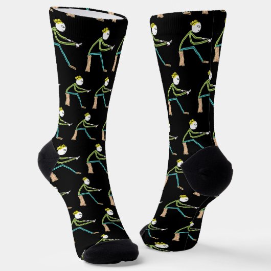 Schnitzender Stockmann Socken (Gewinkelt)