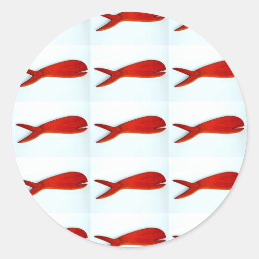 Schnitzfisch Runder Aufkleber (Vorderseite)