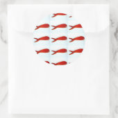 Schnitzfisch Runder Aufkleber (Tasche)