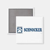 SCHNOCKER_blue Magnet (Vorderseite/Rückseite)