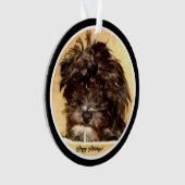 Schnoodle-Acrylkreis Ornament (Vorderseite)