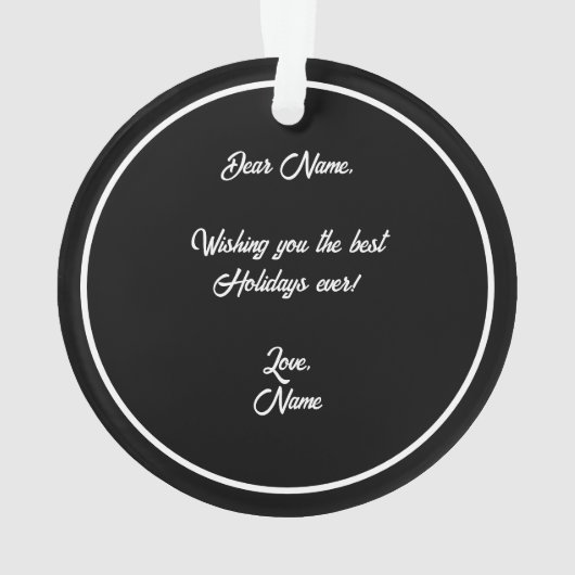 Schnoodle-Acrylkreis Ornament (Rückseite)