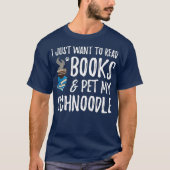 Schnoodle Avid Book Reader Funny Dog Mama Geschenk T-Shirt (Vorderseite)