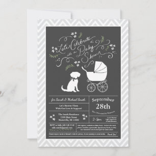 Schnoodle Dog Babydusche neutral Einladung