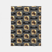 Schnoodle Dog Black Fleece Blanket (Vorderseite)