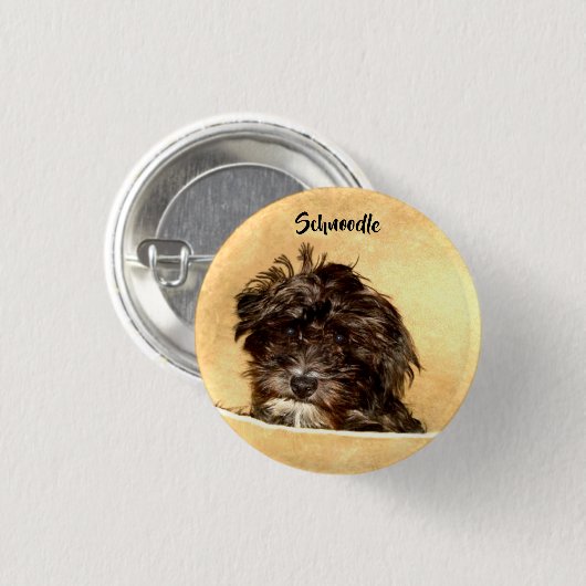 Schnoodle Dog Button (Vorne & Hinten)