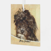 Schnoodle Dog Glass Ornament Aus Glas (Vorderseite links)