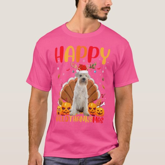 Schnoodle Dog Happy Schnoodle Hellothanksmas T-Shirt (Vorderseite)