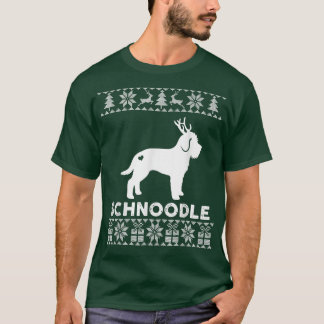 Schnoodle Dog Lover Niedlich Rentier Ugly Christma T-Shirt