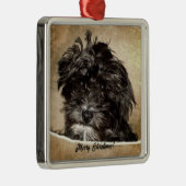Schnoodle Dog Ornament Aus Metall (Rechts)