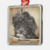 Schnoodle Dog Ornament Aus Metall (Links)