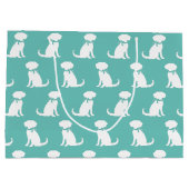 Schnoodle Dog Puppy Große Geschenktüte (Rückseite)