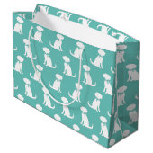 Schnoodle Dog Puppy Große Geschenktüte (Rückseite Schrägansicht)