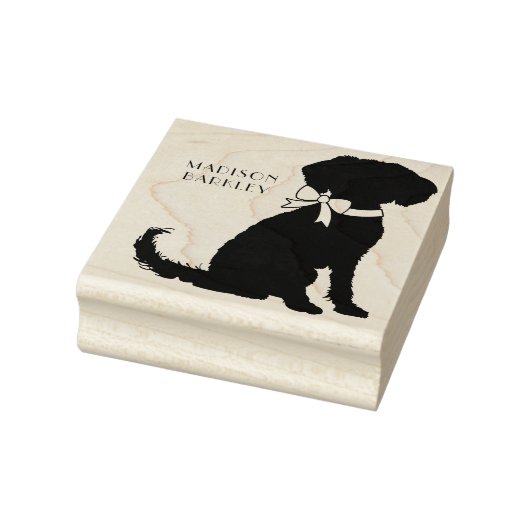 Schnoodle Dog Puppy Gummistempel (Stempel)