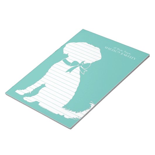 Schnoodle Dog Puppy Notizblock (angewinkelt)