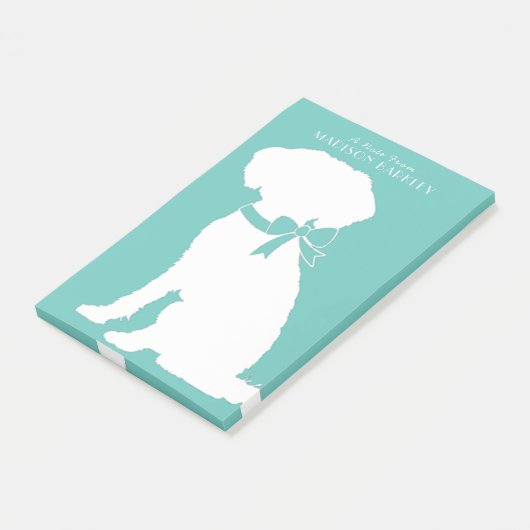 Schnoodle Dog Puppy Post-it Klebezettel (angewinkelt)